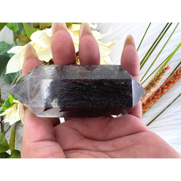 Garden Quartz Double Terminated Point - 3.67" Lodolite in Quartz DT - UNIQUE - Picture 3 of 10